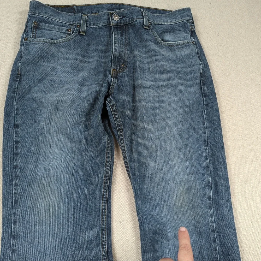 Levis Jeans Mens 36x30 Blue 527 Boot Cut Western Cowboy Distressed